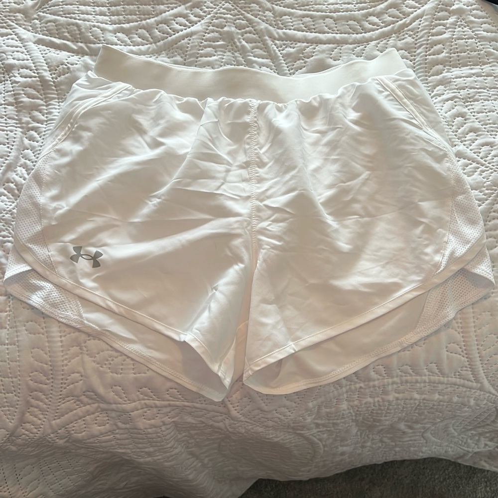 Under Armour white athletic shorts
